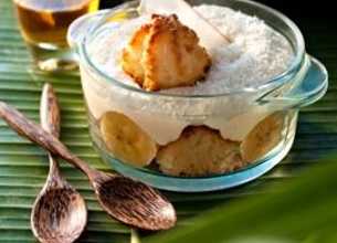 Tiramisu banane et rhum brun