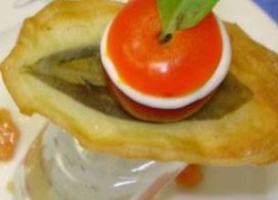 Tomates confites, émulsion citron vert basilic
