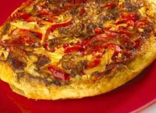 Tortilla d'oignons et chorizo