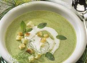 Velouté de courgettes ail et fines herbes