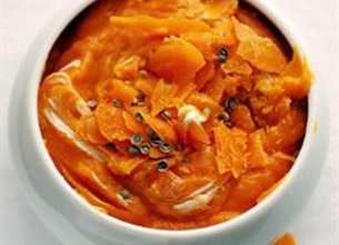 Velouté de potiron aux copeaux de Mimolette Président