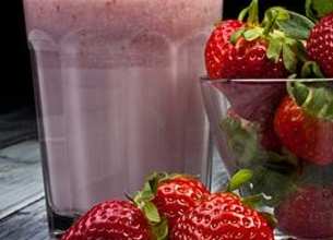 Yaourt frappé à la fraise