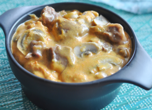Boeuf strogonoff, crème au paprika doux