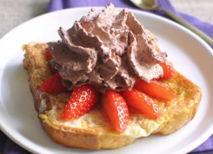 Brioche perdue aux fraises