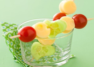 Brochettes d’Emmental aux couleurs d’été