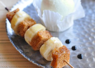Chaud-froid de bananes au pain d'épices