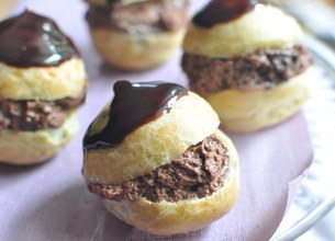 Chouquettes au chocolat au lait