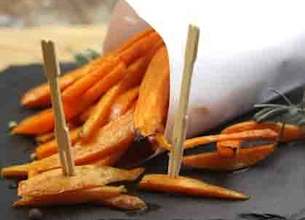 Frites de patates douces au beurre muscade