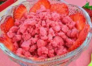 Granité aux fraises