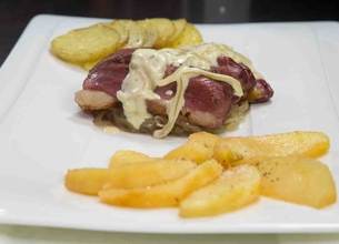 Magret de canard et ses deux pommes