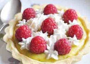 Tartelettes framboises à la crème de pistache 