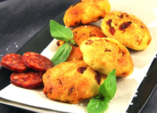 Cookies salés aux tomates séchées et au chorizo