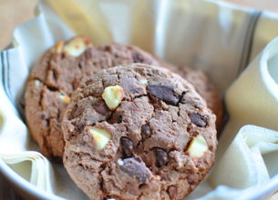 Cookies noirs et blancs