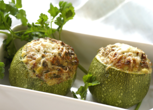 Courgettes farcies aux 3 fromages