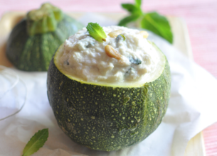 Courgettes rondes farcies à la ricotta
