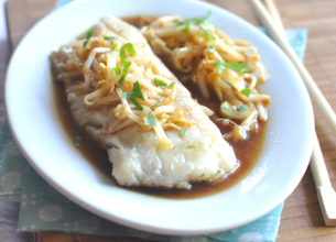 Dos de sandre aux pousses de soja