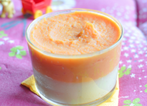 Duo de purées bicolores (pomme de terre et potimarron)