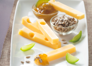 Emmental Grand Affiné et confiture de Reine-Claude