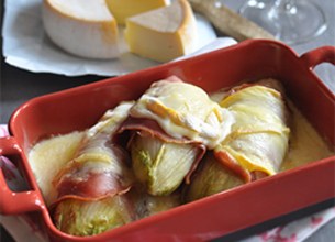 Endives au jambon cru et Reblochon