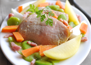 Mignon de veau, jus d'oignon fumé