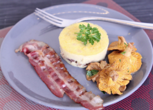 Flans de cèpes et de châtaignes