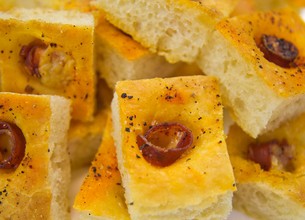 Focaccia au jambon de Bayonne et au Comté