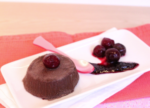 Fondant au chocolat et griottes