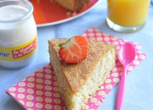 Gâteau au yaourt aux fraises 