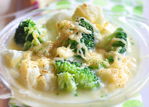 Gratin de chou-fleur et brocoli