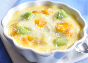 Gratin de fruits exotiques à la noix de coco