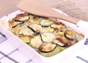 Gratin de courgettes et pommes de terre à l'époisses