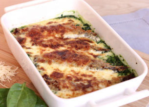 Gratin de sardines et épinards
