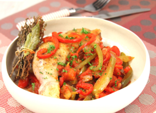 Le poulet basquaise