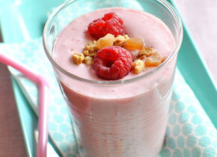 Lassi au miel et framboises