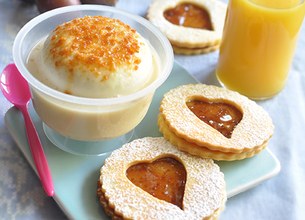 Sablés aux quetsches et Ile Flottante La Laitière