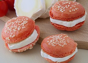 Macarons salés tomates et chèvre