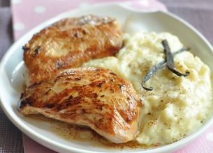 Mignon de veau à la vanille, purée à l'ancienne