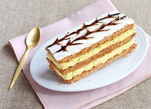 Mille feuille salé à la crème au curry