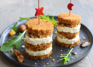 Millefeuille de chèvre au pain d'épices