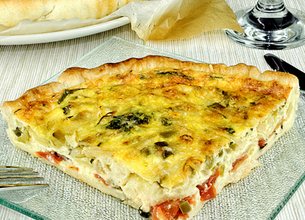 Quiche aux poivrons et tomates