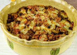 Crumble d'automne au bacon et fromage