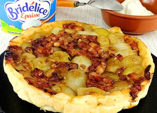 Tarte aux oignons et au lard
