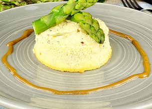 Flan d'asperges vertes