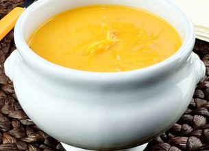 Soupe de crustacés à l'orange