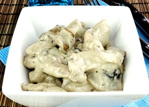 Émincé de volaille crémée au cidre