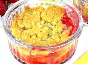 Crumble pommes fraises