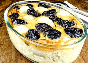 Gratin de navets nouveaux et pruneaux