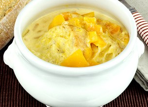 Soupe de potiron au lait