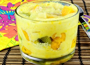 Flan aux fruits exotiques