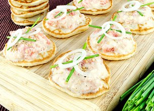 Blinis et sa garniture fraîcheur